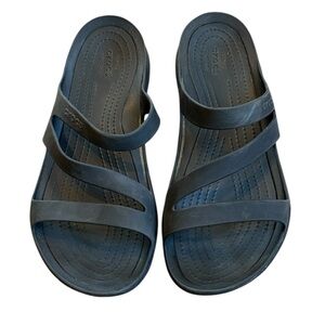 CROCS Women's Kadee II Sandal Size 9 Black Slip On